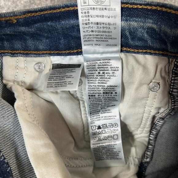 Levi’s Wedgie Straight Womens 28 Medium Wash Denim Button Fly - Picture 11 of 12